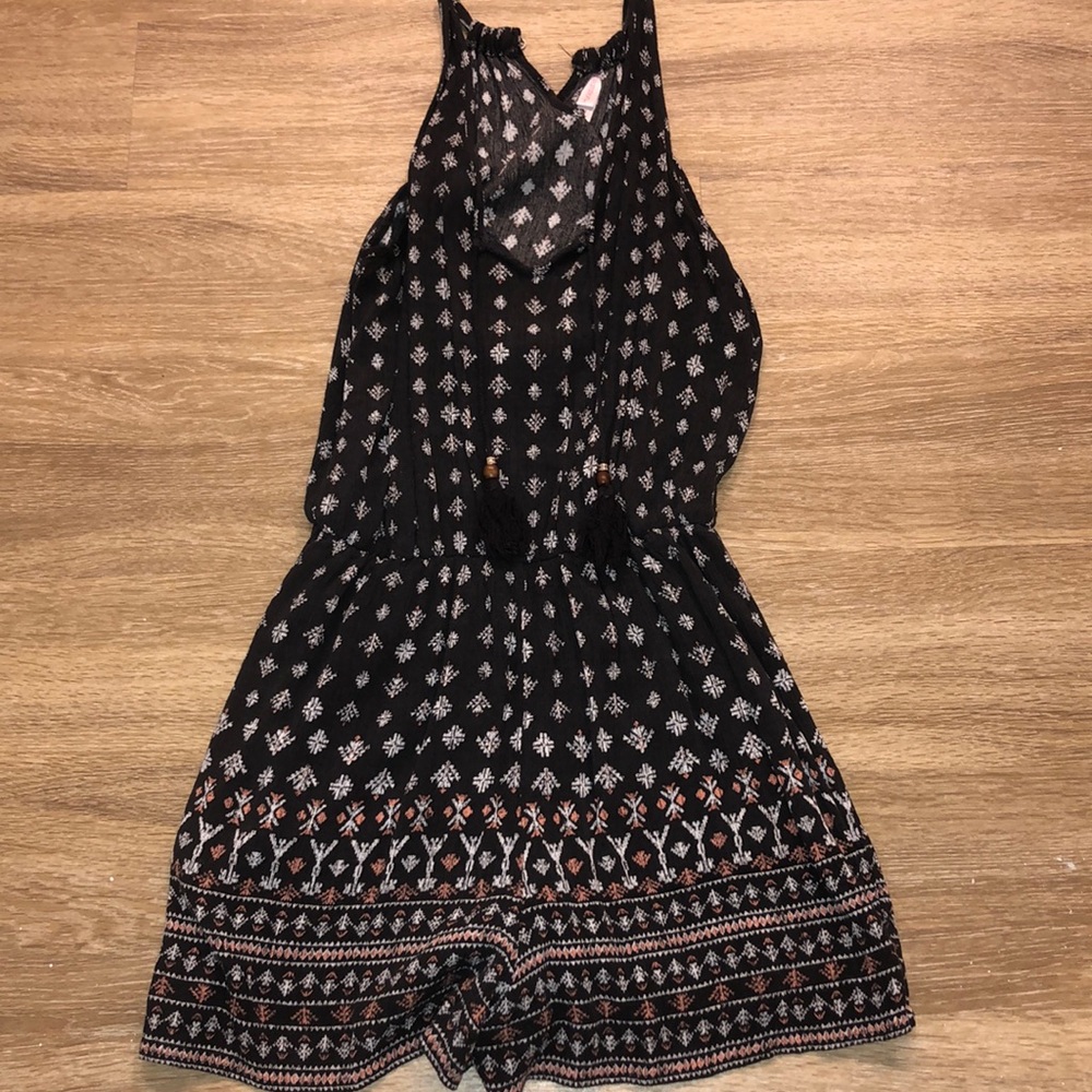 Gray and White Pattern Target Romper